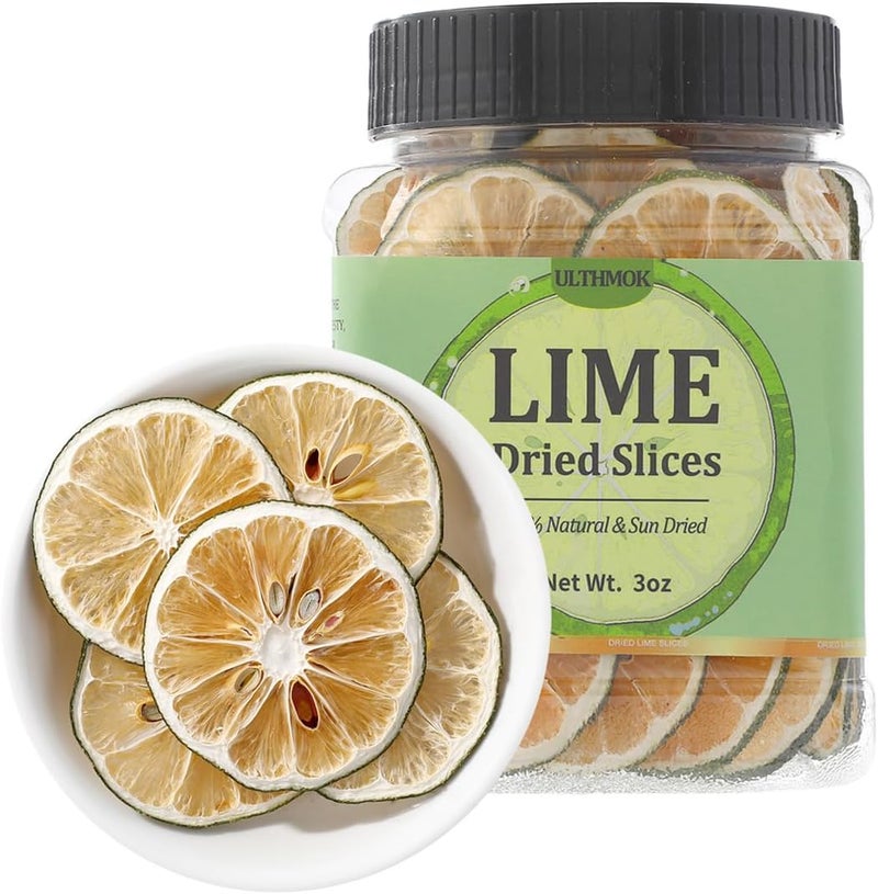 ULTHMOK Premium Dried Lime Slices - 3 Oz - Image 1